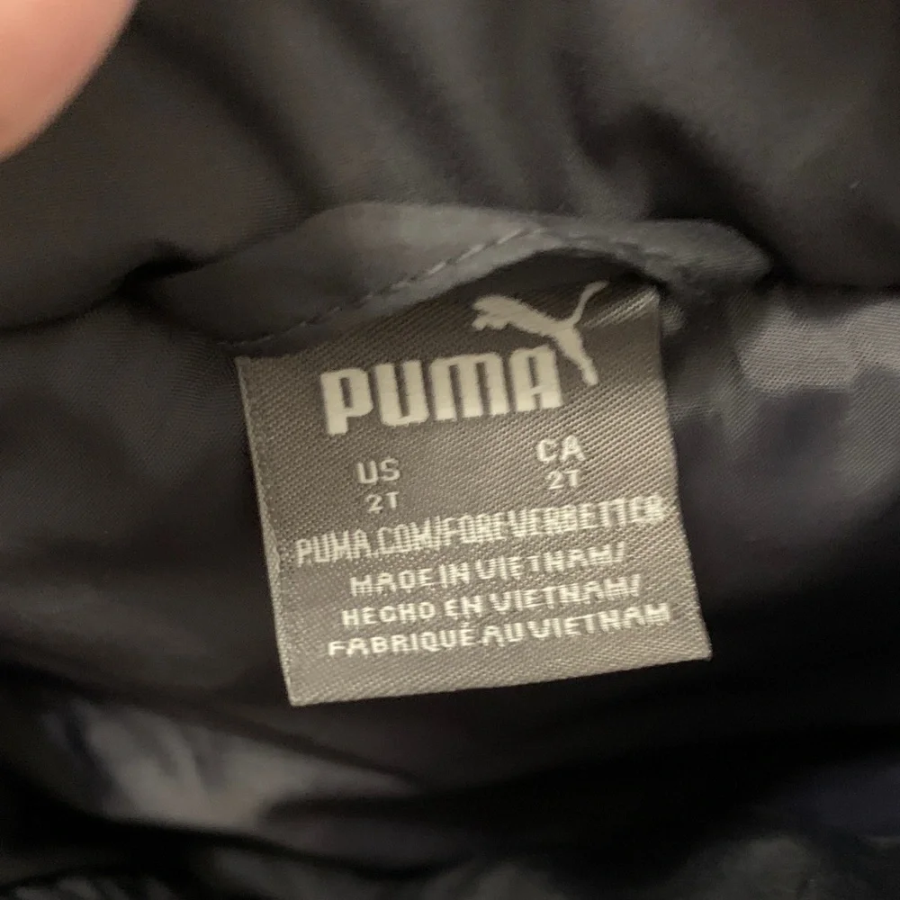 Puma Kids Vest - Black with Red and Cream Highlights
